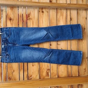 Mid-Rise Medium-Wash Kicker Boot-Cut Jeans for Women